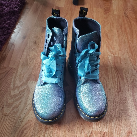 sky blue doc martens
